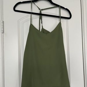 Hollister | Chiffon Green Razor Back Blouse